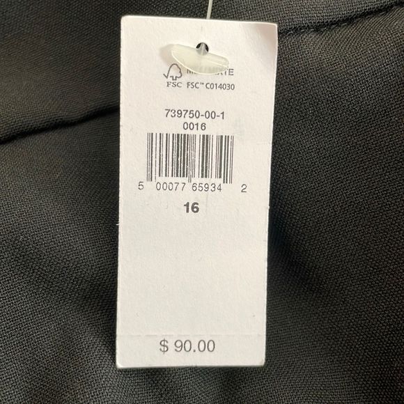 BANANA REPUBLIC Hayden Taper Pant, Black, Size 16 - Picture 6 of 11